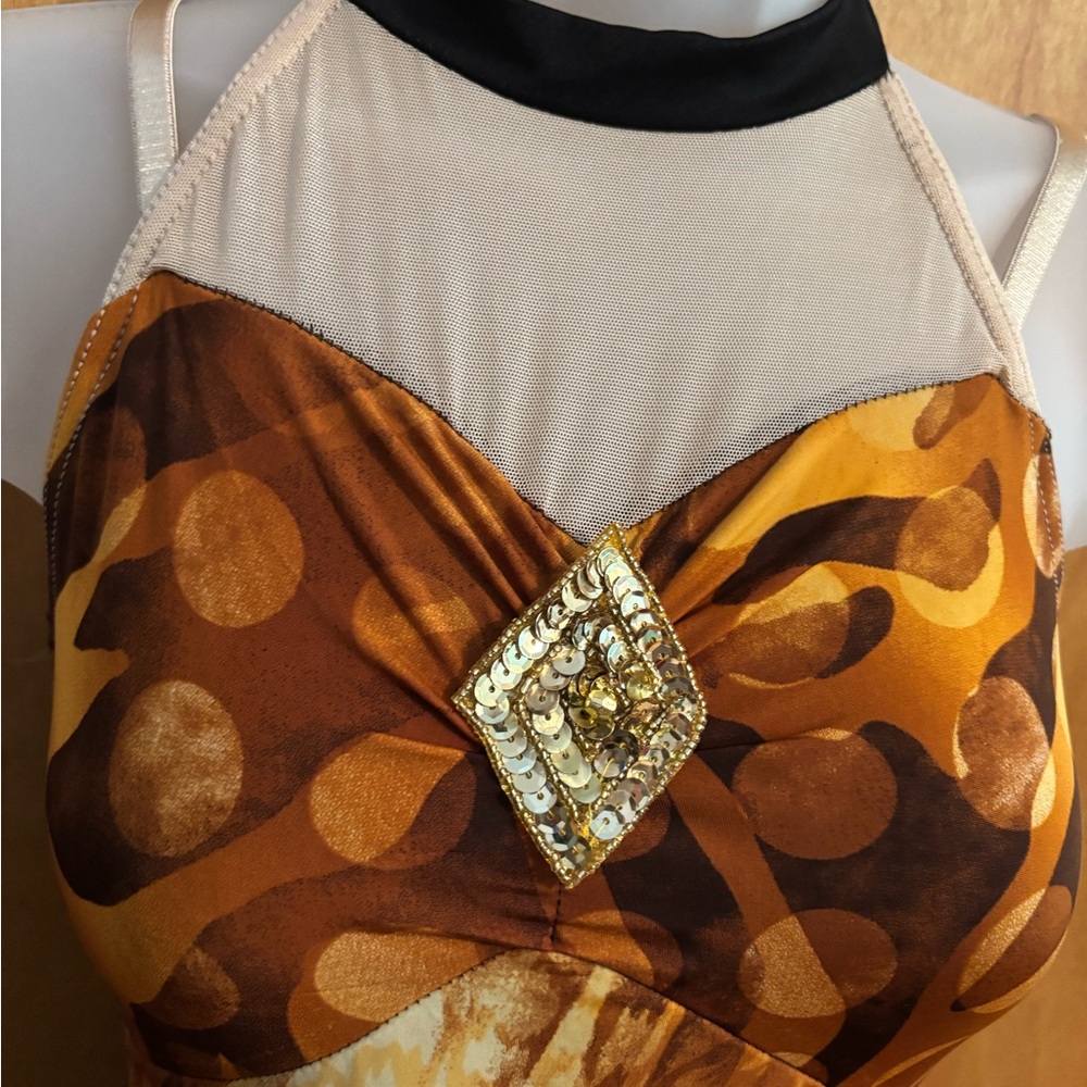 Brown Patterned Dance Costume - Picture 2 of 5